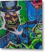 Graffiti Art Painting Of Phantom Paint Sprayer Metal Print
