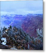 Grand Canyon Winter Scene Metal Print