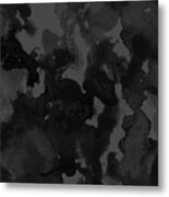 Gray Black Abstract Painting #1 #ink #decor #art Metal Print