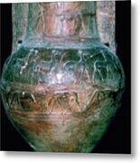 Greek Vase Showing Perseus Killing Metal Print