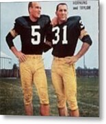 Green Bay Packers Paul Hornung And Jim Taylor Sports Illustrated Cover Metal Print