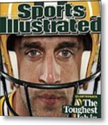 Green Bay Packers Qb Aaron Rodgers, 2009 Nfl Football Sports Illustrated Cover Metal Print