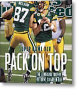 Green Bay Packers Vs Pittsburgh Steelers, Super Bowl Xlv Sports Illustrated Cover Metal Print