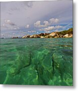 Green Water Of Caribbean Sea Metal Print