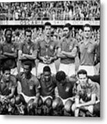 Group Photo Of Brazils Soccer Team Metal Print