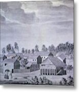 Guayaquil Houses - 18th Century - Malaspina Expedition. Metal Print
