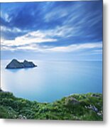 Gull Rock Sunset Metal Print