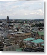 Hamburg Rooftops View Metal Print