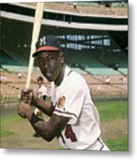 Hank Aaron Of The Milwaukee Braves Metal Print