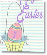 Happy Easter Basket Metal Print