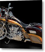 Harley, Chrome And Bags Metal Print