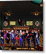 Harley Station Saloon Metal Print