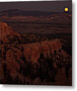Harvest Moon Over Bryce Canyon Metal Print