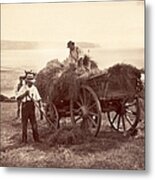 Hay Cart Metal Print