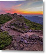 Haystack Sunset Metal Print