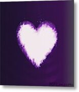 Heart Of Purple Metal Print