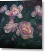 Heavenly Pink Peonies Metal Print