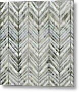 Herringbone Lodge Abstract Modern Pattern Metal Print