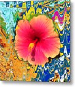 Hibiscus Flower Art Metal Print
