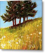 Hillside Evergreens Metal Print