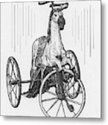 Horse Tricycle Metal Print