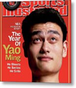 Houston Rockets Yao Ming, 2003 Nba Midseason Report Sports Illustrated Cover Metal Print