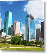 Houston Skyscrapers  Skyline Metal Print