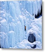 Ice Climbing Metal Print