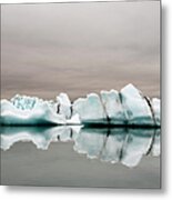 Iceberg In Water Metal Print