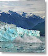 Iceberg Splash Hubbard Glacier Metal Print