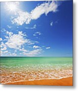 Idylic Beach Metal Print