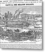 Illus. Of Oil Refinery, 1865 Metal Print