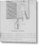 Illustration Of Hand Using Early Abacus Metal Print