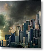 Imaginary City On A Hill Metal Print