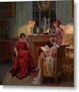 In The Reading Room Metal Print