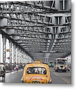 India. Kolkata Calcutta. Taxi Metal Print