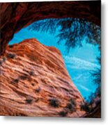 Inside A Cave Of Zion National Park Metal Print