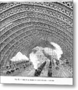 Interior Of St Pancras Railway Station Metal Print