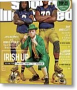 Irish Up 2015 College Football Preview Issue Sports Illustrated Cover Metal Print