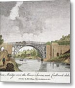 Iron Bridge Across The Severn Metal Print