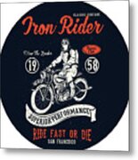 Iron Rider Metal Print
