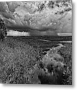 Isolated Shower - Bw Metal Print