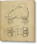 J. L. Plimpton, Roller Skate, Patented Dec.8,1908. Metal Print