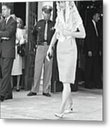 Jacqueline Kennedy Attends Church Metal Print