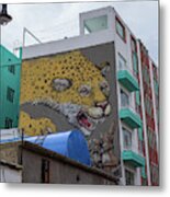 Jaguar On The Street Of Mexico City Metal Print