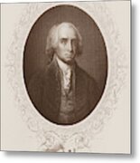 James Madison Engraved Portrait Metal Print