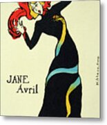 Jane Avril, 1899. Artist Henri De Metal Print
