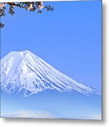 Japan, Chubu Region, Mt Fuji, Spring Metal Print