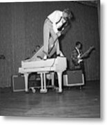 Jerry Lee Lewis Singing Atop A Piano Metal Print