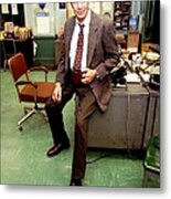Jerry Orbach On The Set Of Law And Metal Print